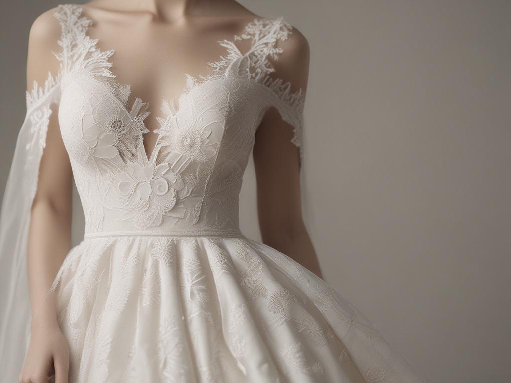 chic wedding dress, lace gown, bridal fashion