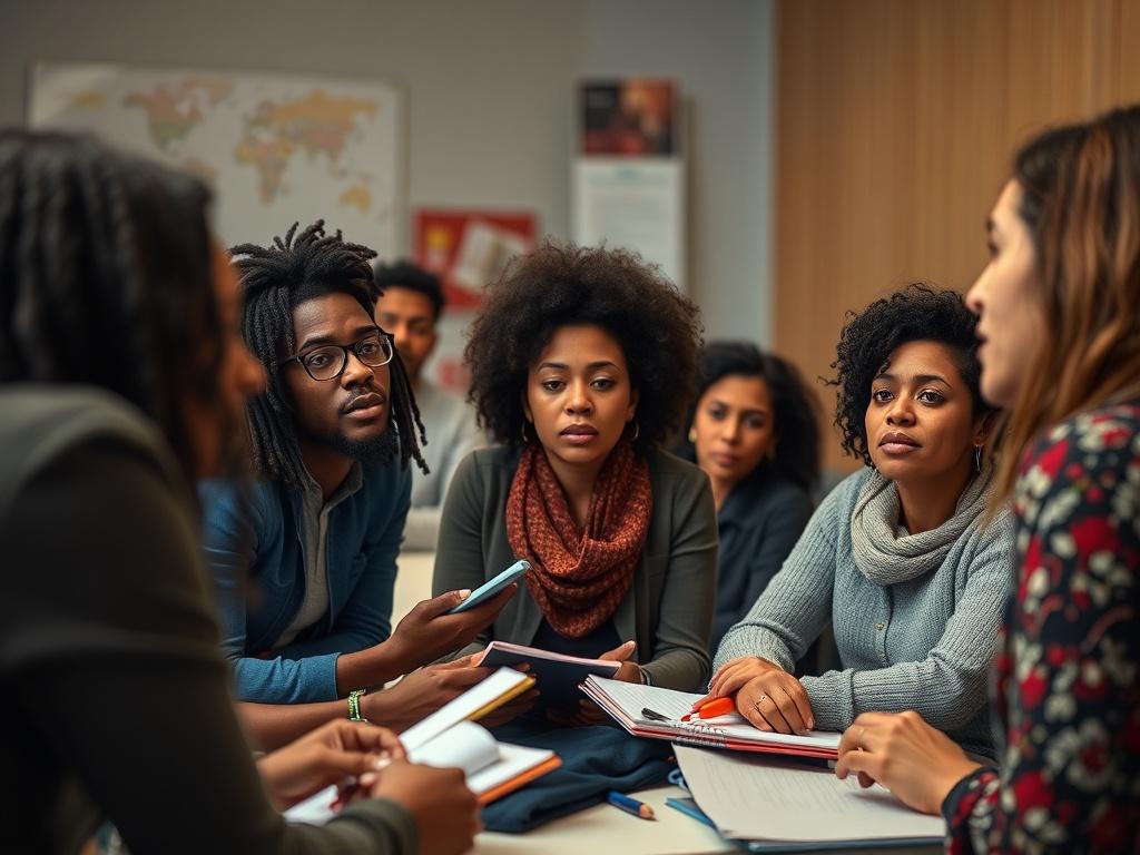 A close up shot of a workshop in progress, highlighting