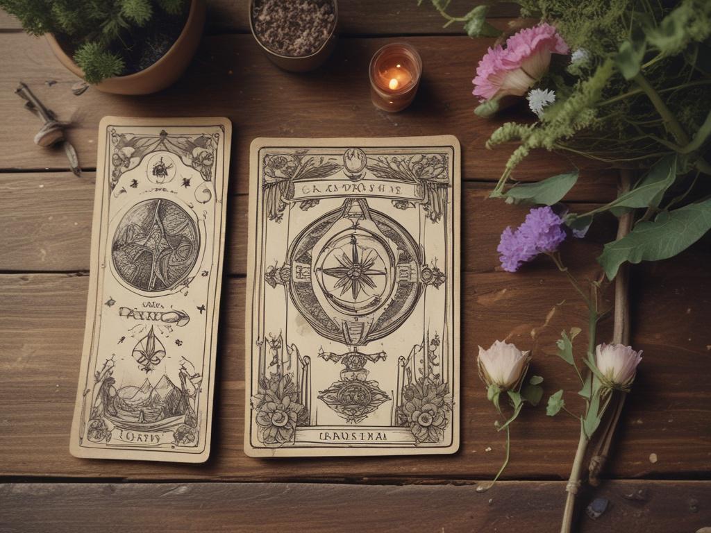 Create a realistic high resolution image of a mystical tarot