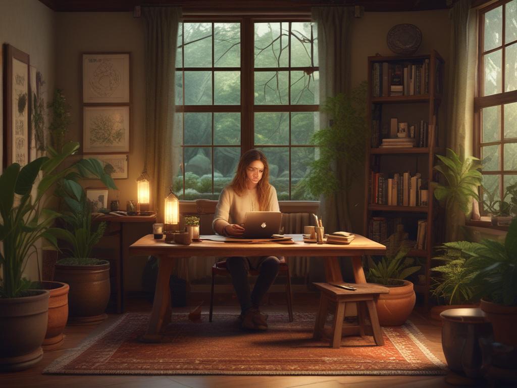 A realistic high resolution image of an astrologer consulting a