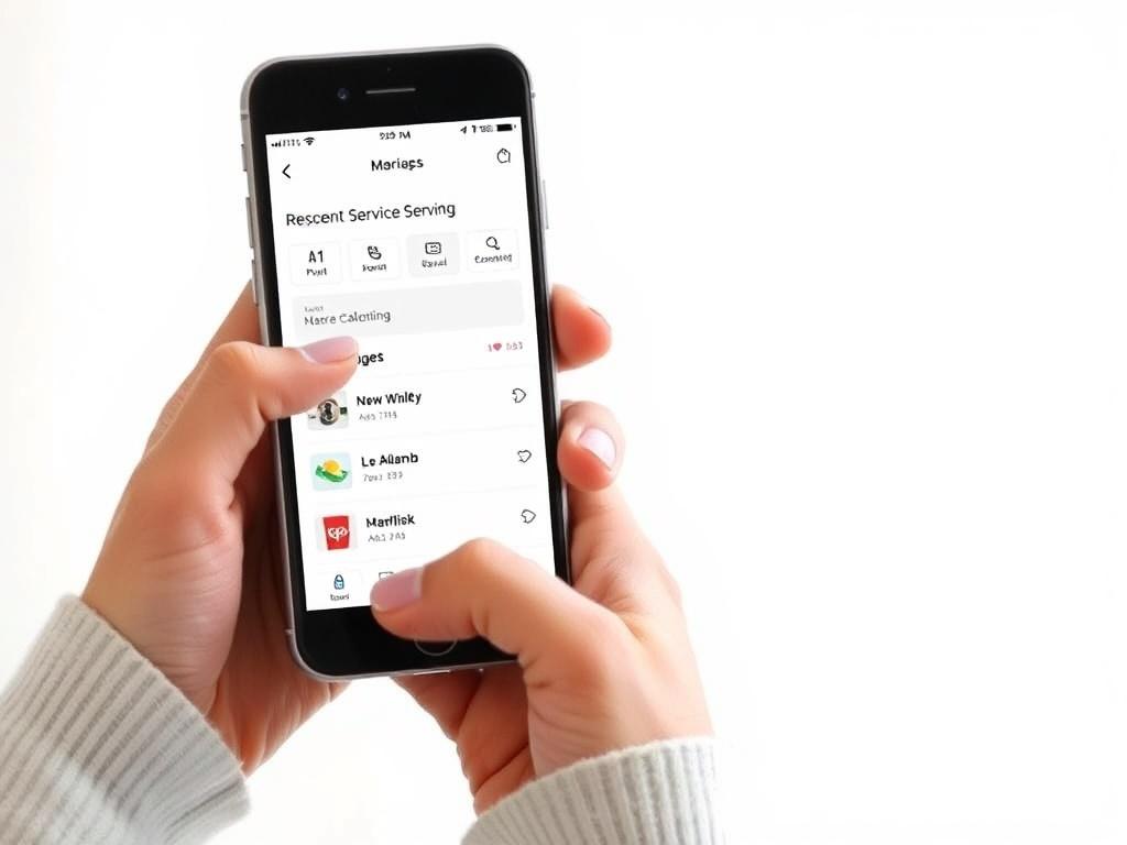 A high resolution image of a person using a mobile