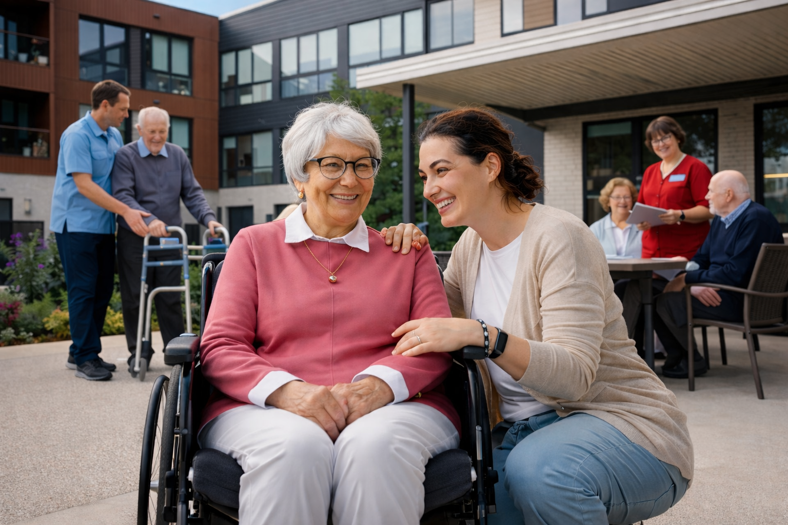 Caring moments at the facility