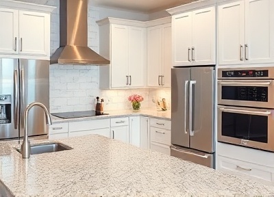 Luxury residential kitchen remodel with professional finishes