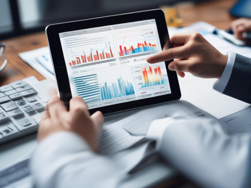 A close up shot of a financial advisor's hand pointing