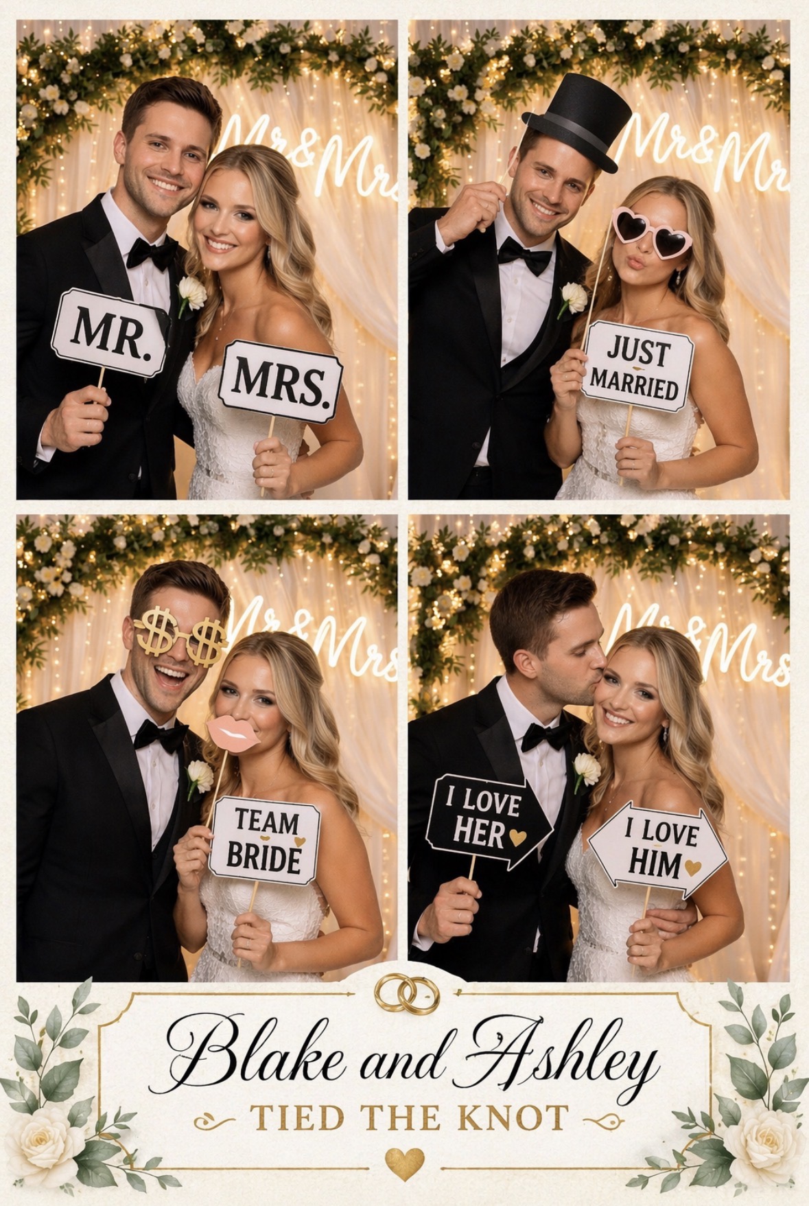 Customizable photo booth overlays