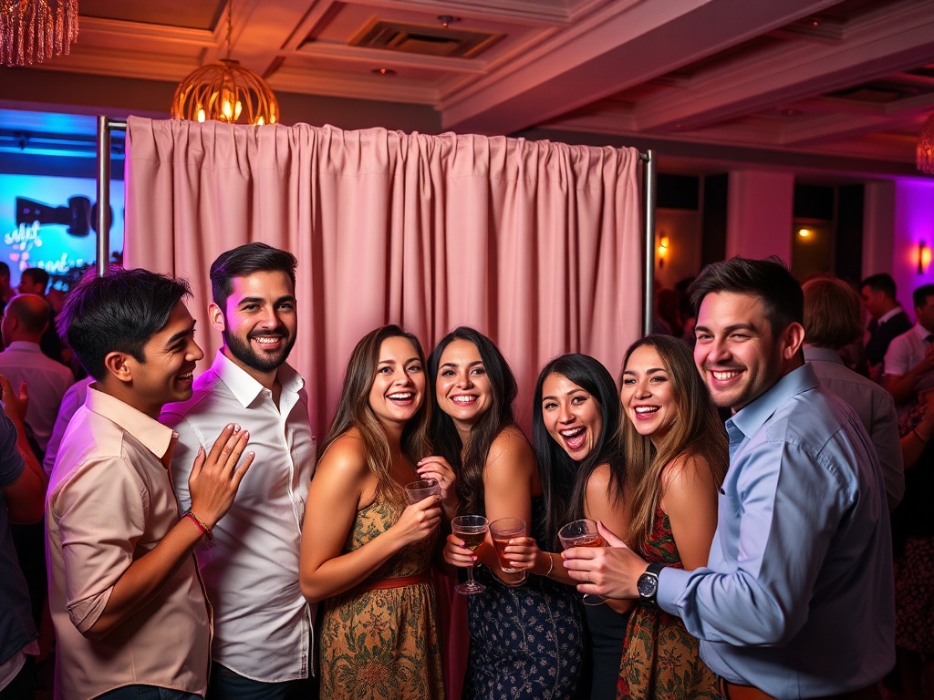 Social event with photo booth