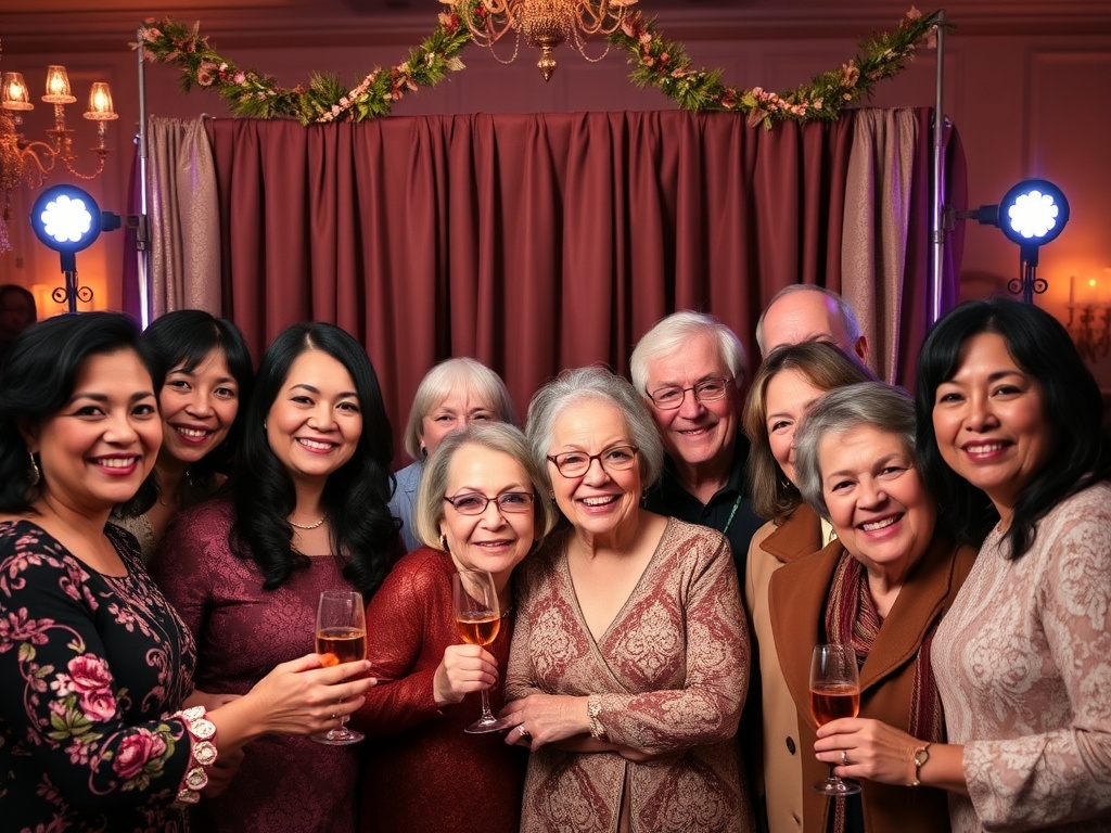 Anniversary and reunion event with photo booth