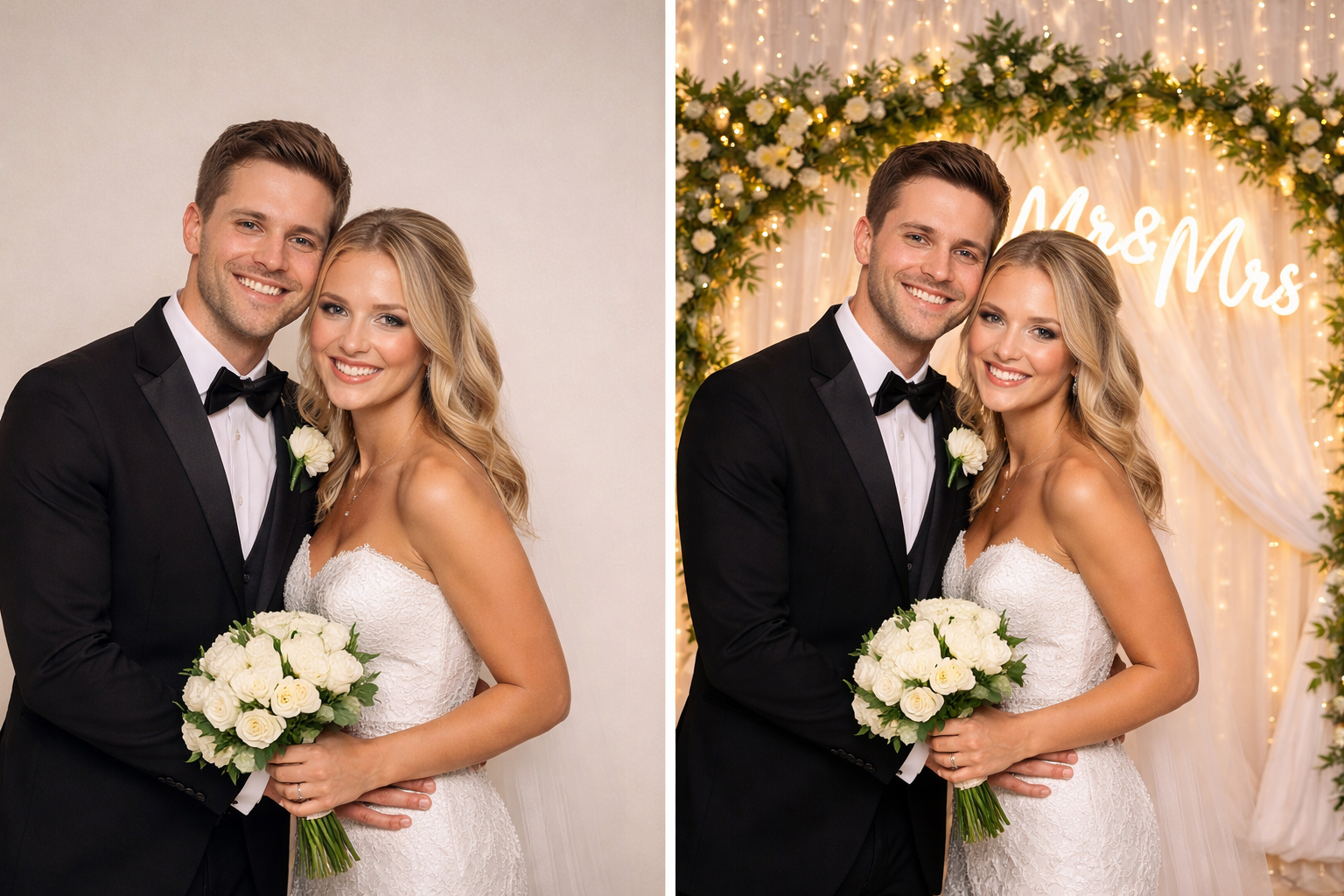 Event Before and After Photo Booth Comparison