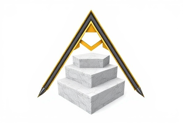 Masonic three steps symbol