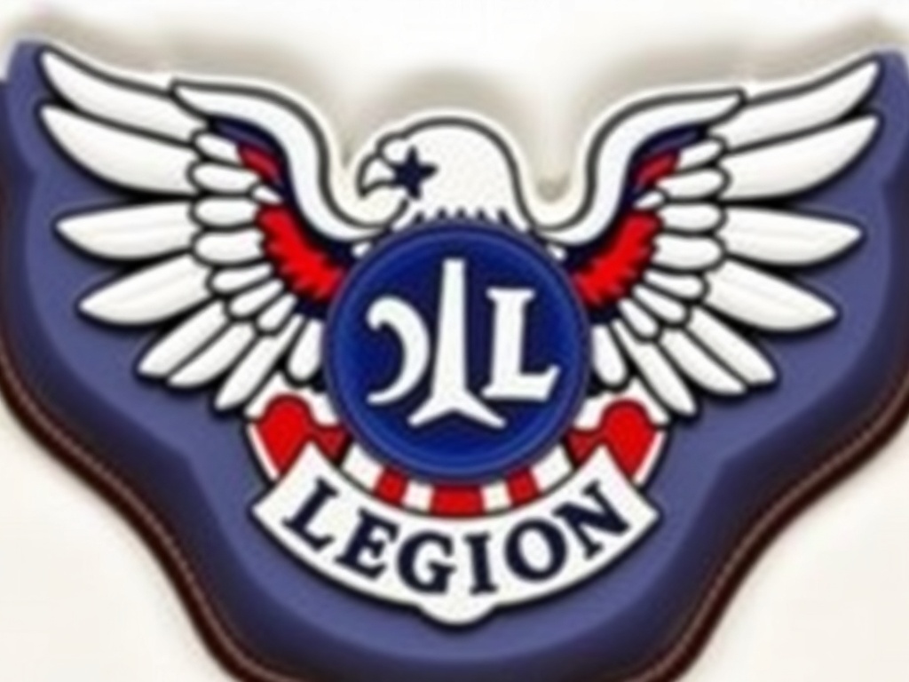 American Legion emblem with eagle and shield