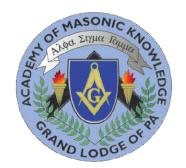 Academy of Masonic Knowledge emblem