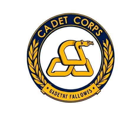 Cadet Corps in the Odd Fellows emblem with three-link chain and cadet symbolism