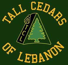 Tall Cedars of Lebanon Masonic emblem featuring a cedar tree symbol with Masonic elements