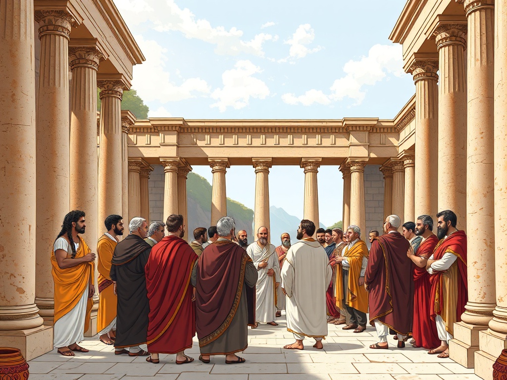 Ancient Roman and Greek fraternal societies gathered in classical architecture