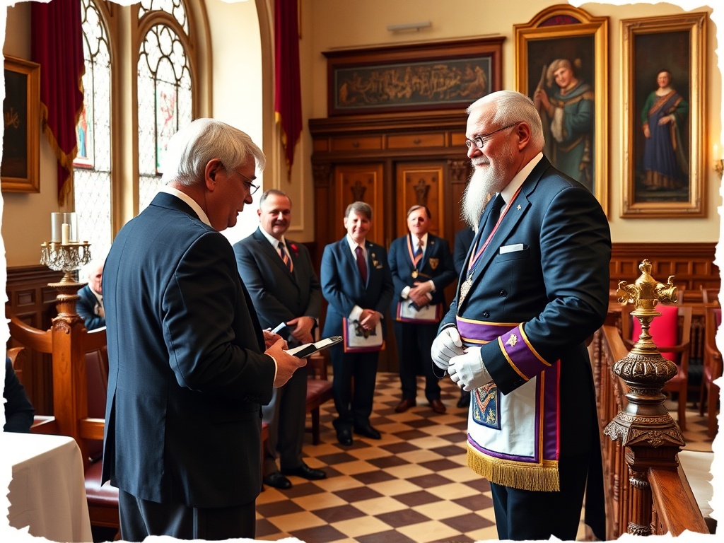 Pursuivant demonstrating usher duties and hospitality with courtesy and protocol