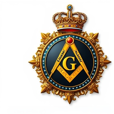 Chapter insignia badge with crown and royal arch symbols