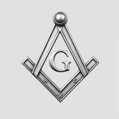 Square and Compass Masonic symbol with G center