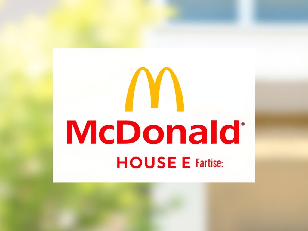 Professional Ronald McDonald House emblem with charity care imagery