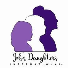 Job's Daughters International emblem and logo with crown and torch symbolism