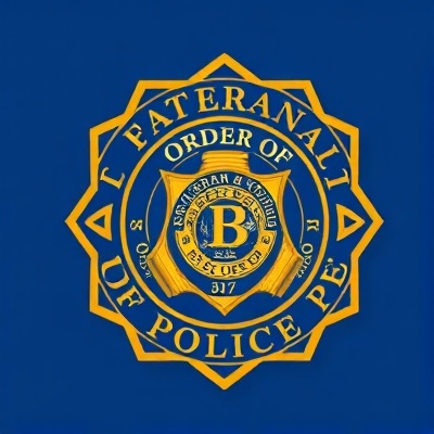 Fraternal Order of Police emblem with police shield and fraternal elements