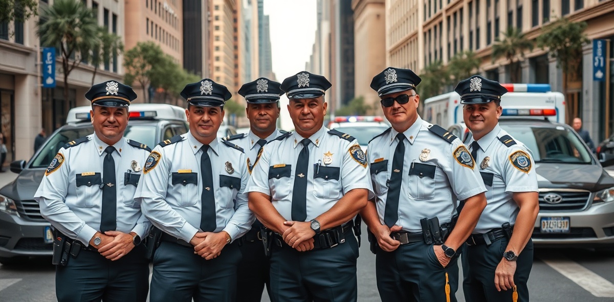 Police officers in uniform representing law enforcement brotherhood
