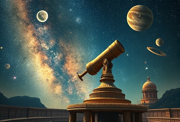 Astronomer studying celestial bodies and cosmos