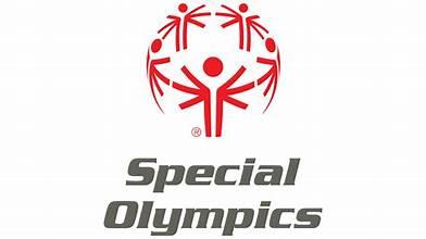 Special Olympics torch logo with athletes in inclusive sports competition