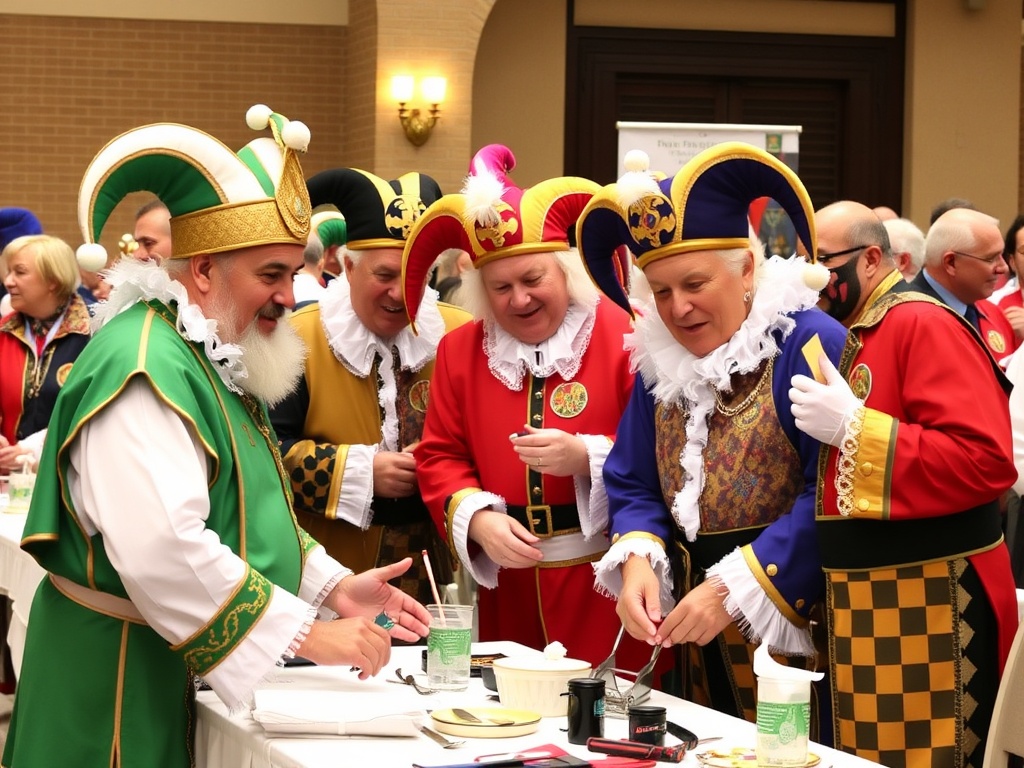 Royal Order of Jesters members engaged in charitable activities and community service events