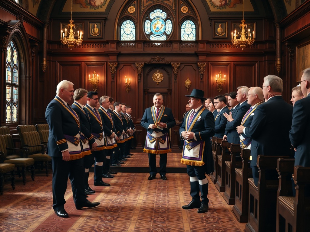 Junior Master of Ceremonies directing ceremonial procession and rituals in the lodge