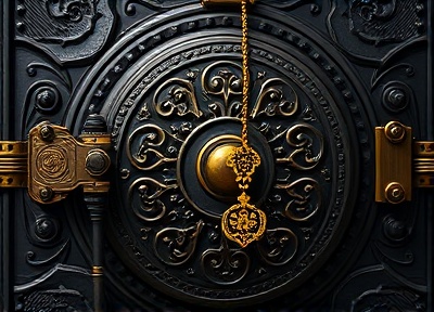 Ornate vault door with golden key representing the Select Master degree