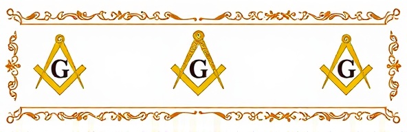 Masonic geometric symbols and ornamental borders