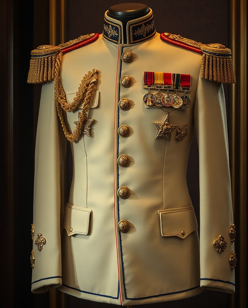 Ornate Patriarchs Militant military-style ceremonial uniform jacket with elaborate insignia and rank decorations