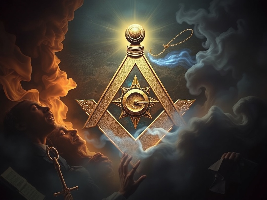 The lost word of Freemasonry represented through mystical symbolism showing eternal search for divine truth