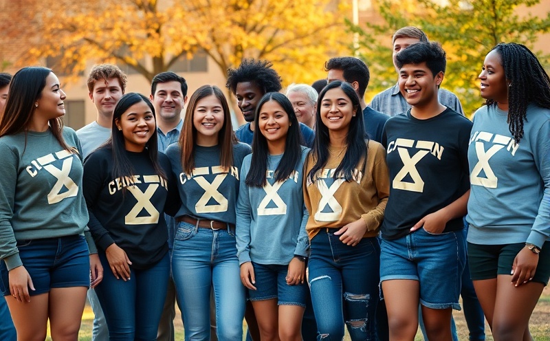 Diverse group of college students in leadership roles wearing Greek letters