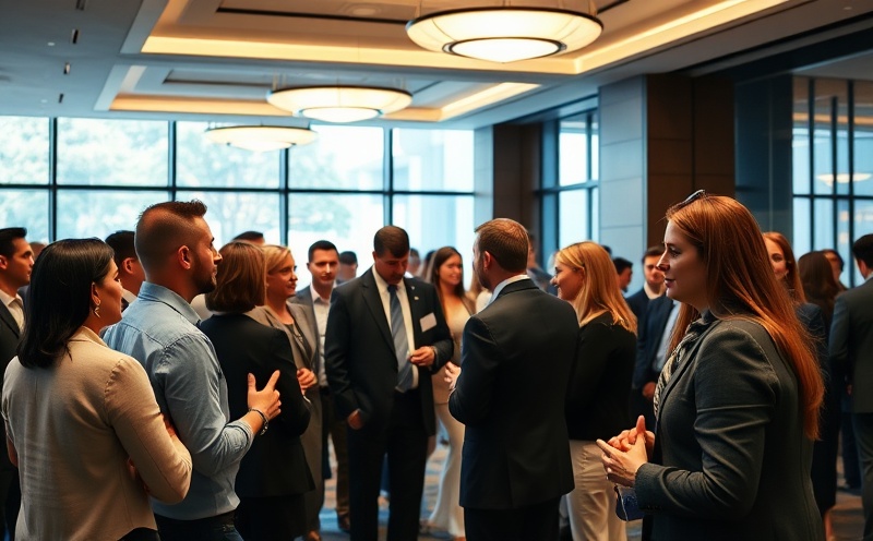 Professional networking event with Greek alumni connecting and mentoring