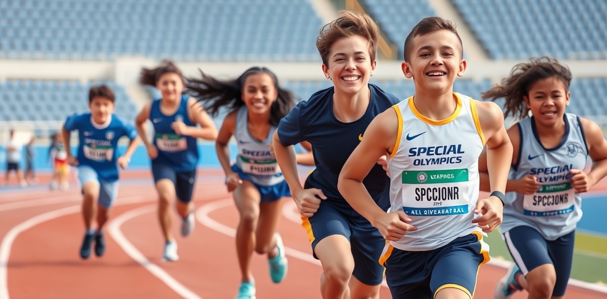 Special Olympics athletes competing with joy and determination