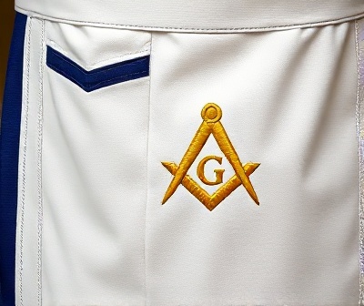 Masonic apron, traditional ceremonial apron with symbols