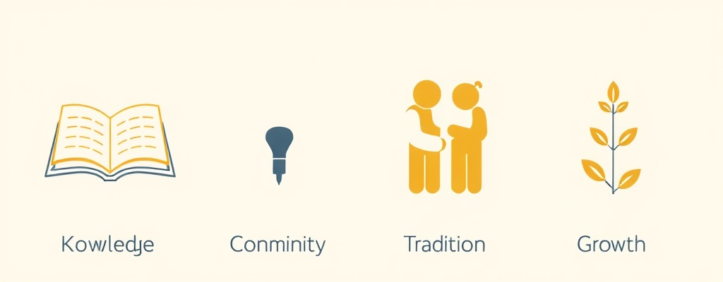 Abstract visual representation of core concepts