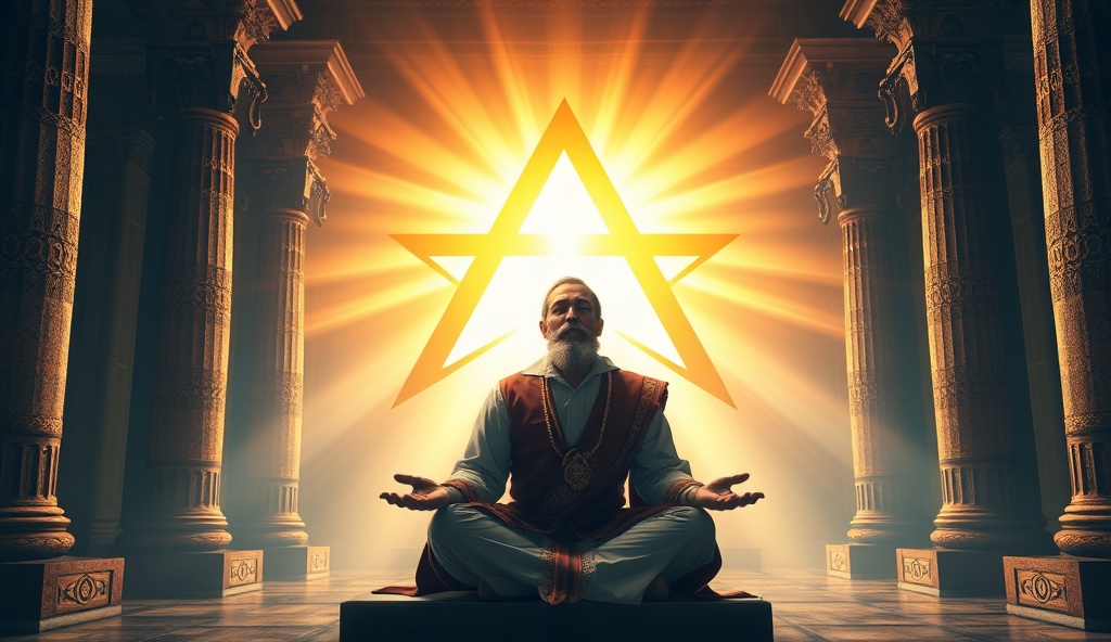 Master Mason spiritual wisdom and eternal truths represented through sacred geometry and light
