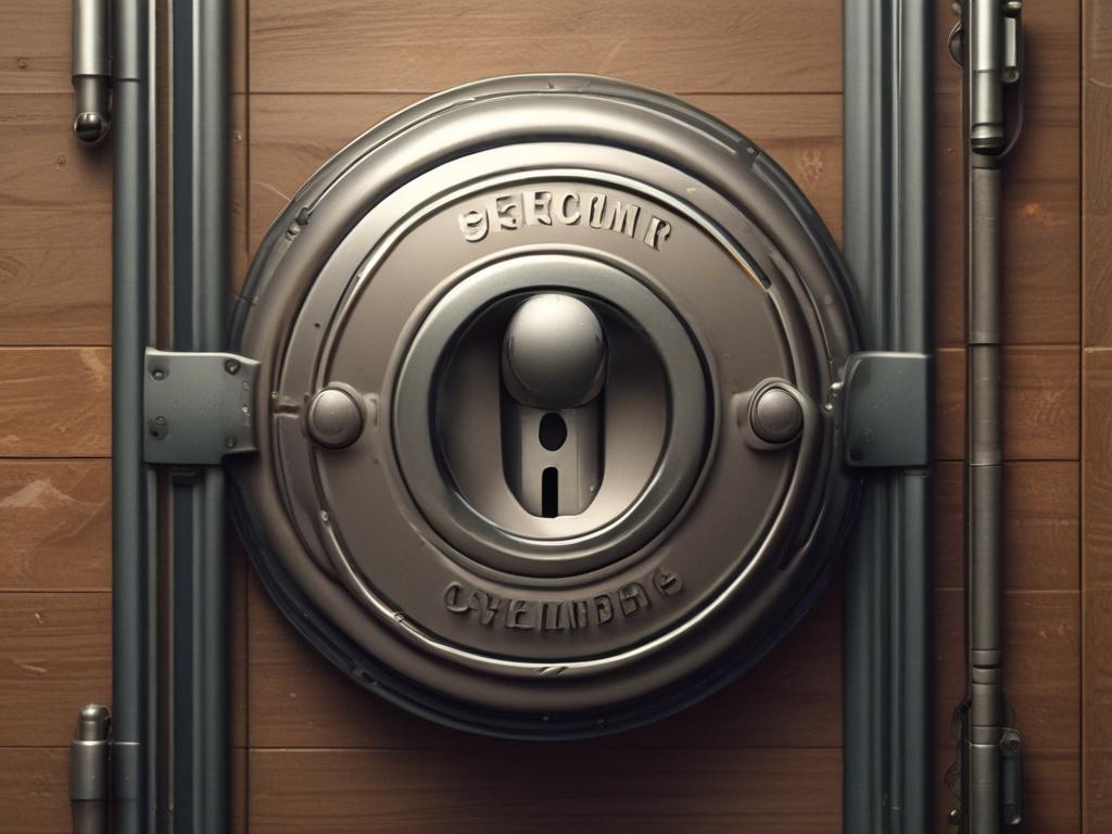 Create a hyper realistic close up shot of a secure