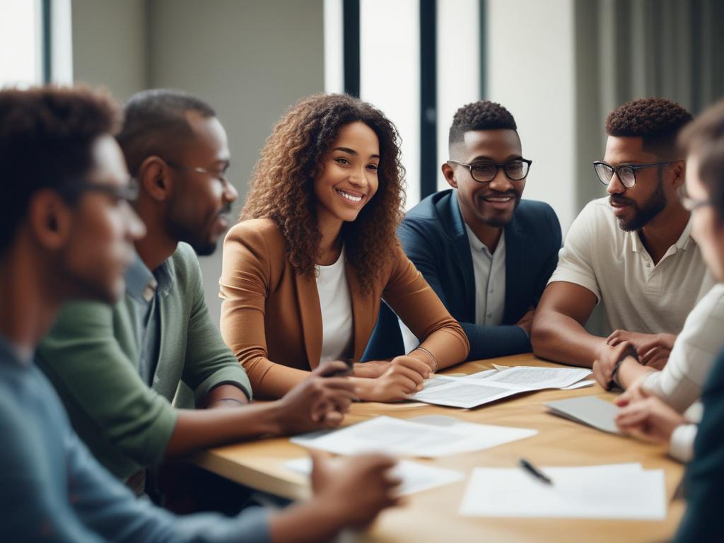 A hyper realistic close up shot of a diverse group