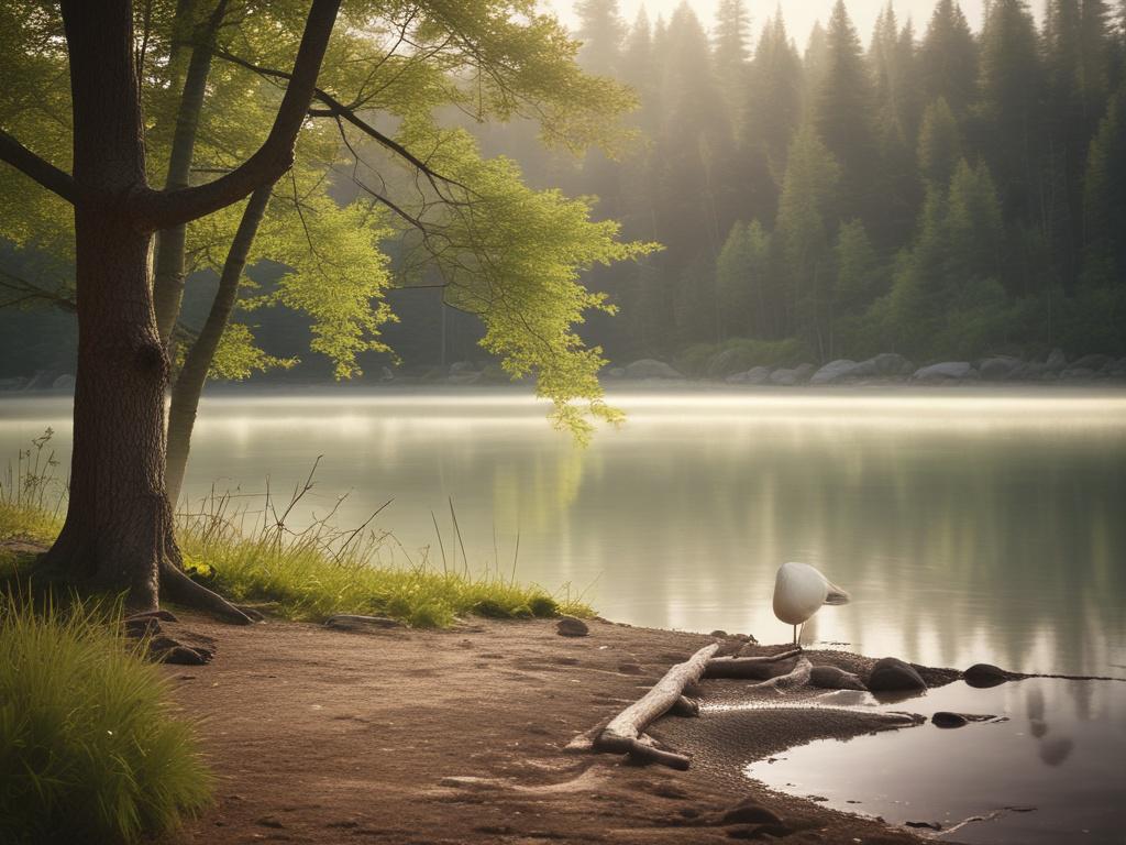 **Image Creation Prompt:**

Generate a realistic high-resolution photo that embodies the essence of the blog titled "Whispers of Nature: Finding Peace in the Outdoors." The composition should be simple and calm, featuring a single subject—a serene person sitting cross-legged on a soft patch of grass in a lush, green forest. The individual should exude tranquility and peace, with a gentle smile that reflects connection to nature. 

Surround the subject with a backdrop of tall, softly illuminated trees, dappled sunlight filtering through the leaves to create a warm, inviting atmosphere. The ground should be covered with soft moss and wildflowers, adding subtle color and texture while maintaining a peaceful vibe. 

Ensure the lighting is gentle and soft, enhancing the serene feeling of the scene. The overall color palette should harmonize with the primary color rgb(4, 104, 120), evoking a sense of calm and connection to the natural world. This image should convey the calming effects of nature and inspire viewers to embrace tranquility in their surroundings.
