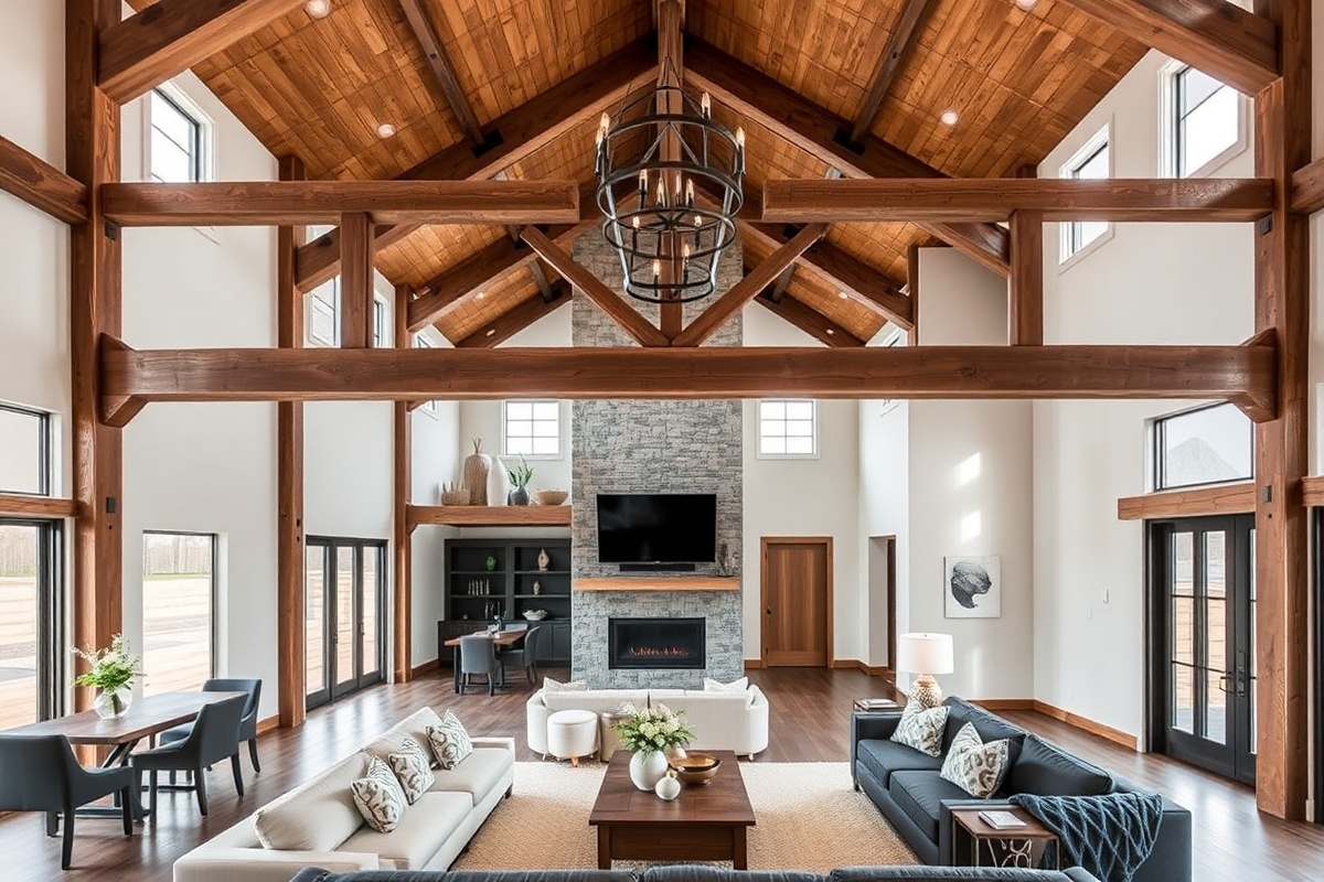 Luxury barndominium interior