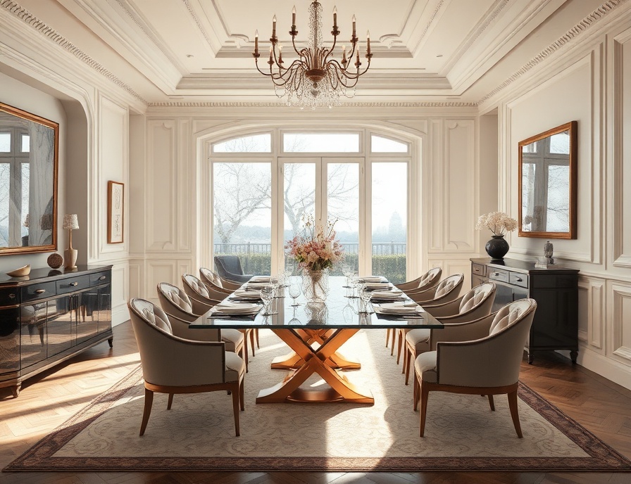 Luxury dining room with elegant design and premium finishes