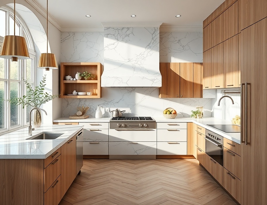 Luxury custom home kitchen with premium finishes