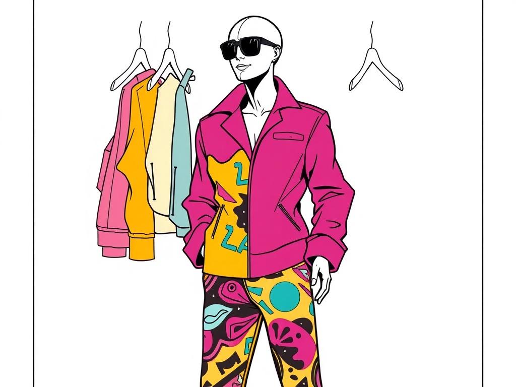 **AI Image Generation Prompt:**

Create a high-quality illustration for a blog titled "Zav Clothing." The composition should be simple and clear, featuring a single subject: a stylish, modern mannequin dressed in vibrant and trendy clothing from Zav's latest collection. The clothing should incorporate a mix of bold colors and unique patterns, emphasizing the brand's contemporary and fashionable appeal. 

The background should be minimalistic, utilizing soft pastel tones to ensure the mannequin stands out vi
