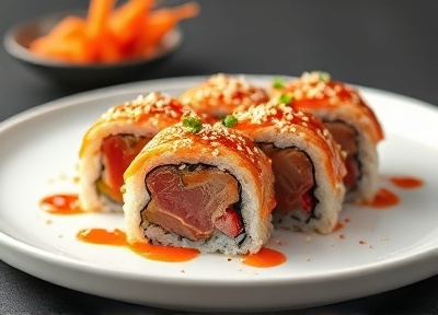 Spicy tuna cut roll