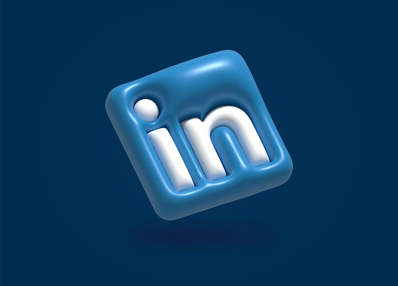 Linkedin Logo 3d Inflated