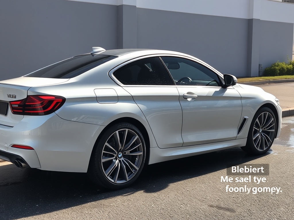 Pearl white luxury car before detailing - dull with water spots