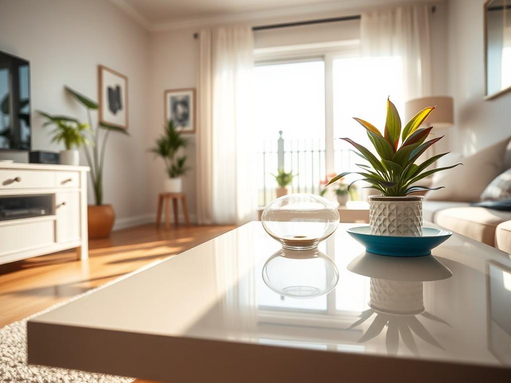 A hyper realistic close up of a clean and inviting